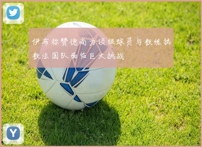 伊布称赞德尚为顶级球员与教练执教法国队面临巨大挑战